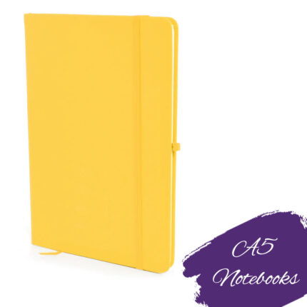 Customizable Yellow A5-size Notebook