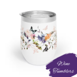 Floral Wine Tumbler