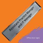 Office door signs in Kenya